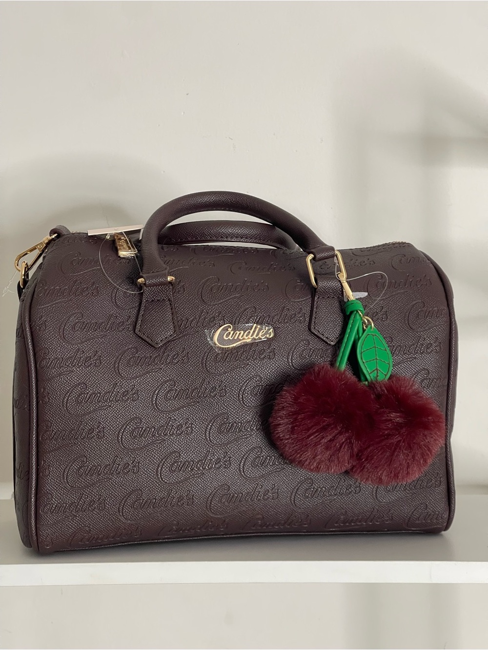 Candies Monogram Embossed Satchel Bag